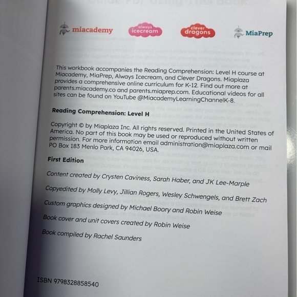 Reading Comprehension Level H paperback book‎ - Picture 3 of 3